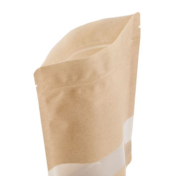 Doypack ZIP | hnedý mat s okienkom | recyklovateľný