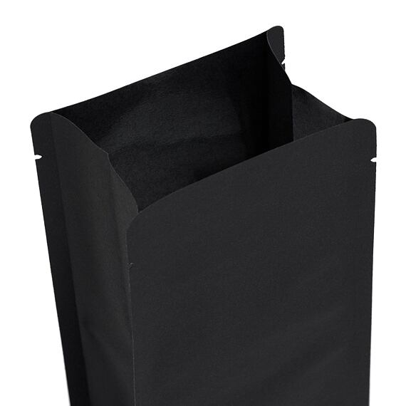 Vrecko s plochým dnom | čierny kraft papier bez AL vrstvy
