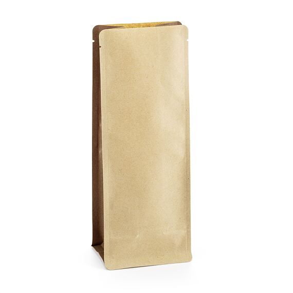 Vrecko s plochým dnom | kraft papier bez AL vrstvy | hnedý bok