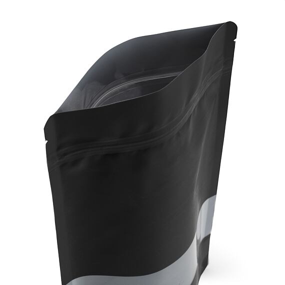 Doypack ZIP | čierny mat s okienkom| recyklovateľný